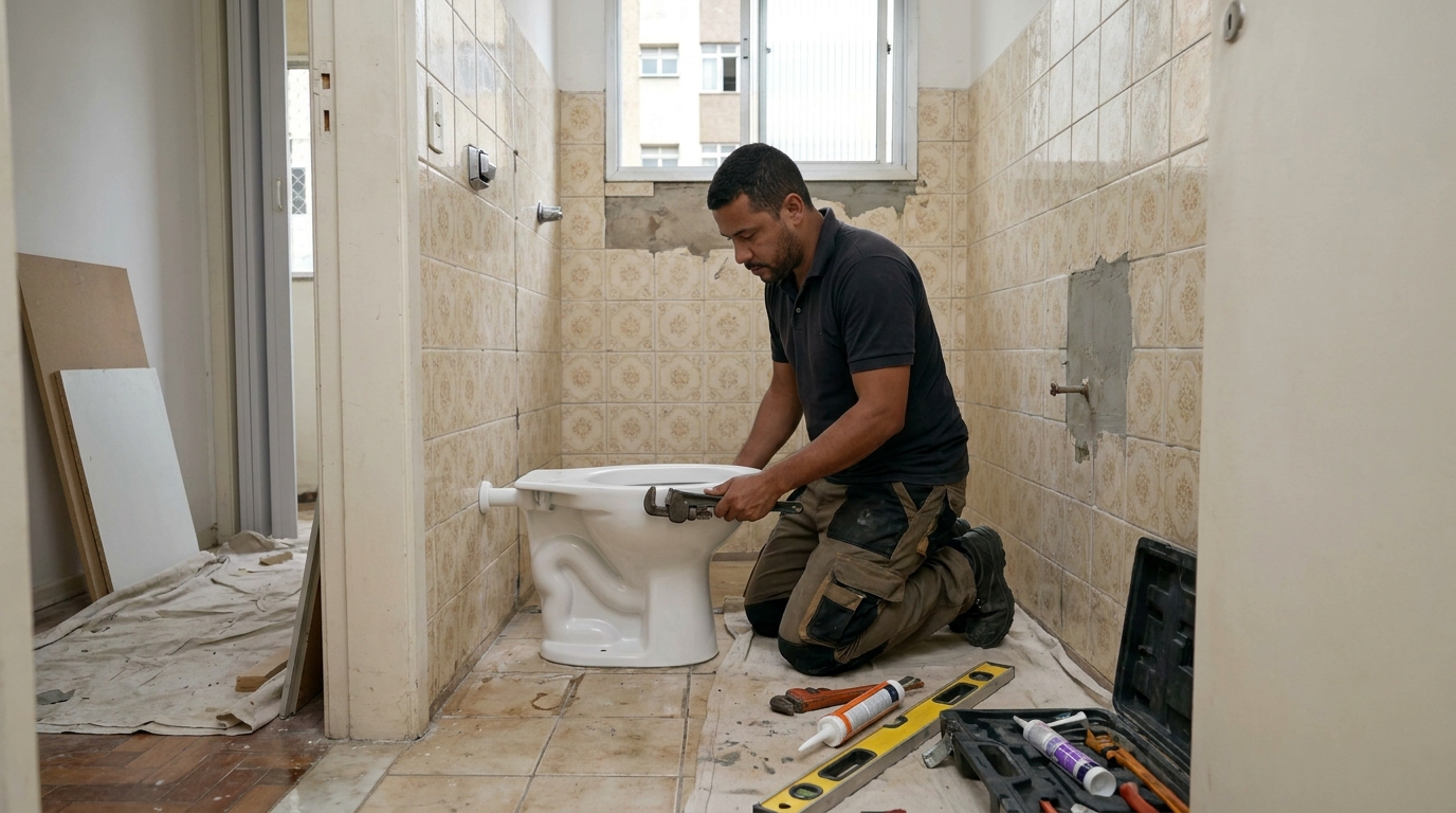 Instalação de vaso sanitário profissional em Macaé‑RJ